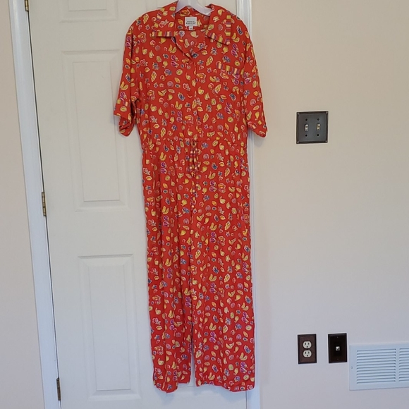 fruit print jumpsuit